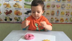 лепка из пластилина для малышей 1-2 / лепка для малышей / как сделать тесто для лепки