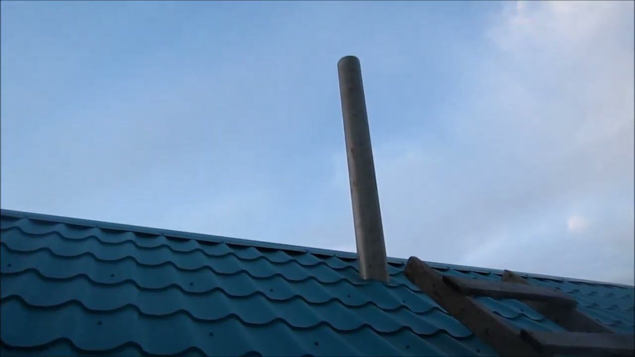 УСТАНАВЛИВАЮ печку и трубу в новую баню. смотреть онлайн