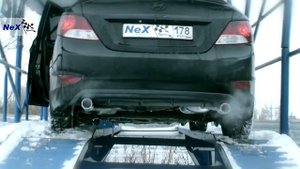 NeX® Hyundai Solaris Sedan. ЭКСКЛЮЗИВ! Раздвоенный глушитель + Диффузор. Идеальная комплектация