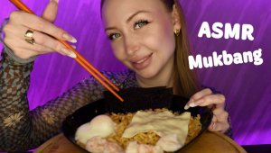 ASMR Mukbang Рамен / Асмр Корейская лапша / Ответы на вопросы / Итинг / Eating / шепот / whisper