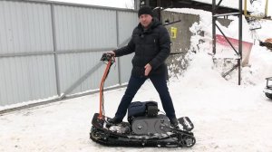 Мото-сноуборд, 8 л.с., вариатор TAV 2-40. Обзор и покатушки.