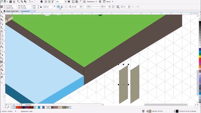 Corel DRAW локация в изометрии часть 2