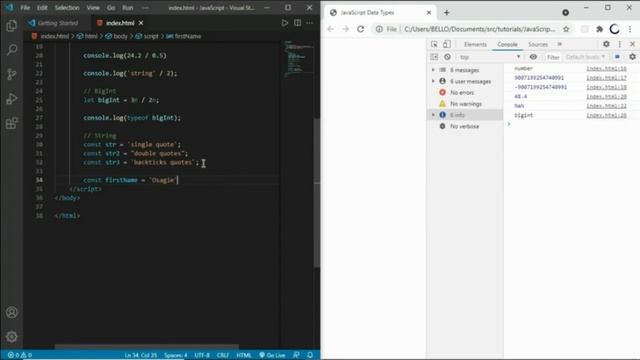 9. JavaScript Data Types