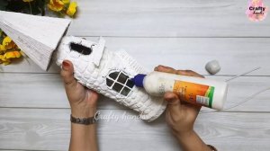 Creative idea to decorate glass bottle | DIY bottle decoration idea at home | diy fairy house