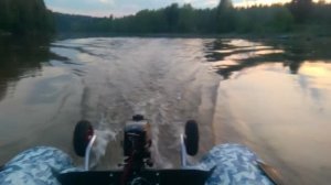 Визуальный тест лодки ALTAIR HD 380 плм Mercury ME 2.5 M по реке 13.05.2019г.