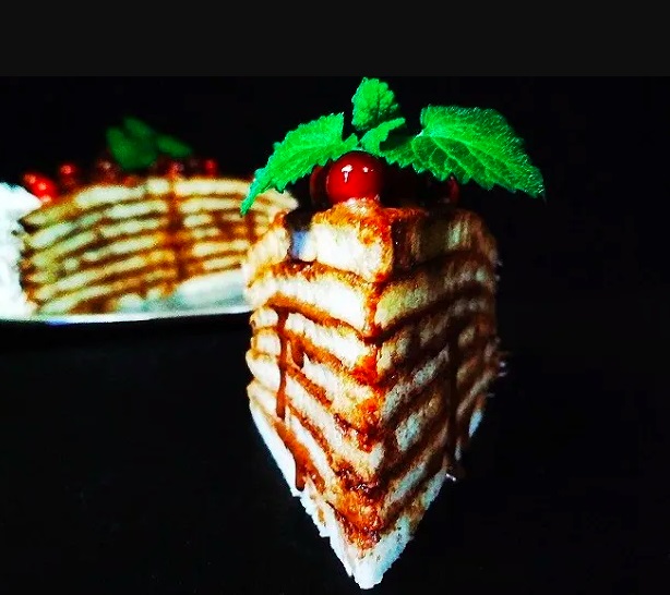 Решили приготовить БЛИННЫЙ ТОРТ без яиц и что из этого вышло _) easy cake recipe.mp4