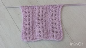 Красивая ажурная дорожка. Узор спицами