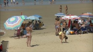 Strand in Spanien (Andalusien). Пляжная жизнь в Андалузии, на Коста де ла Луз