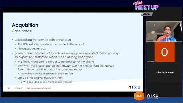 0x02 iPhone BFU Acquisition and Analysis - Timo Miettinen - HelSec Virtual meetup #1 смотреть онлайн