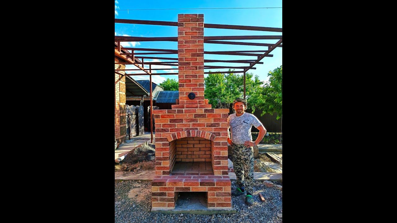 Камин из кирпича, наш 147 объект смотреть онлайн