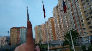Расположение флагов на флагштоках,школа №2048,#Некрасовка