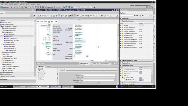 S7-300 Modbus TCP/IP | TIA Portal | CPU 317-PNDP смотреть онлайн