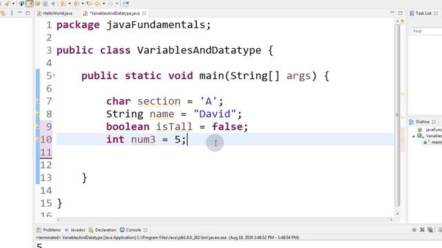 Java Tutorial #2: Variables & Datatypes | Concatenation | Eclipse | Filipino | Tagalog смотреть онлайн