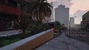 Walking in GTA V - Evening Sunset Walk in Vinewood