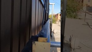 Откатные ворота с средной балкой