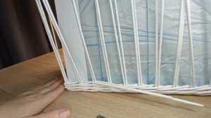 МК. Короб белый из бумажной лозы. Плетение из газет.