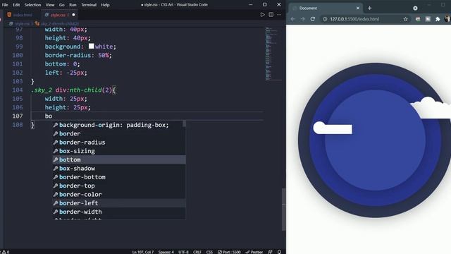 Illustration in CSS || HTML CSS AND JS