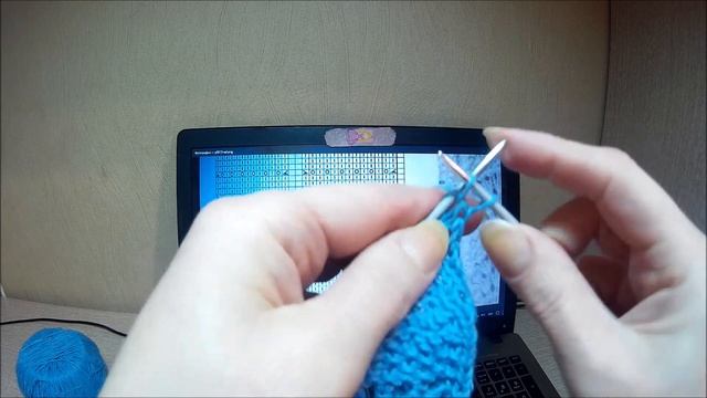 Ажурный японский узор спицами № 24. Учимся вязать по схемам. смотреть онлайн