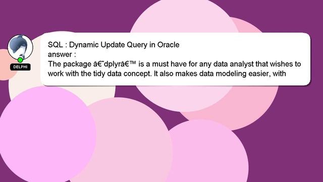 SQL : Dynamic Update Query in Oracle смотреть онлайн
