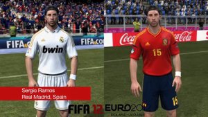 UEFA Euro 2012 v FIFA 12 Player Comparison