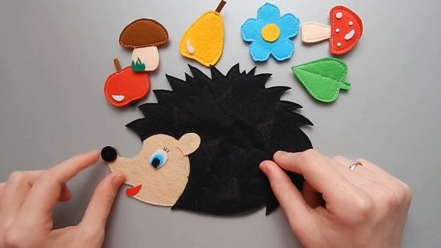 Розвиваюча іграшка з фетру "Їжачок" - Развивающая игрушка из фетра "Ёжик"- Quit toy "The hedgehog"