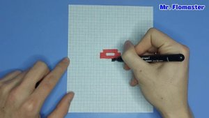 Как Рисовать Марио ? - Рисунки по клеточкам  / How to Draw Mario? - Pixel art