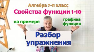 Свойства функции на примере графика функции. Алгебра 7-11 класс