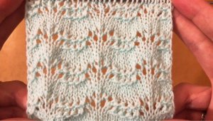 Мелкий ажурный узор спицами