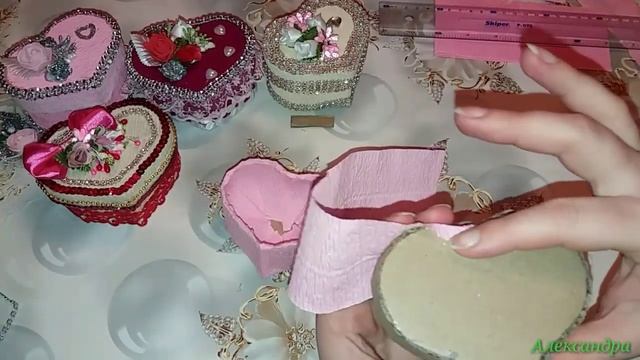 #Как сделать валентинку шкатулку//Шкатулка сердце своими  руками//МК//DIY//