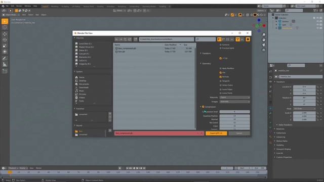 GLTF Draco Compression tutorial - byte size