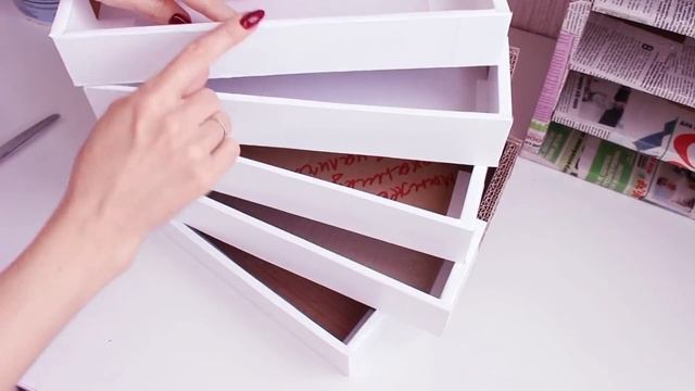 DIY Комод для КАНЦЕЛЯРИИ/КОСМЕТИКИ * Мебель из КАРТОНА * Bubenitta смотреть онлайн