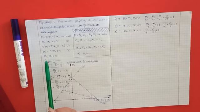 Пример 1. Графический способ задачи линейного программирования. смотреть онлайн