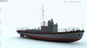 3D model. Boat Yaroslavec. project 376.
Катер проект 376. Ярославец.