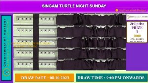 MANIPUR LOTTERY LIVE SINGAM NIGHT 09:00 PM 08/10/2023 MANIPUR STATE LOTTERY BTC LIVE