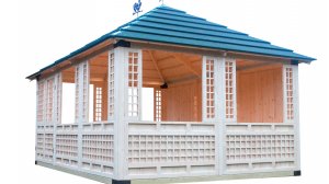 Прямоугольная беседка из дерева П146_крутится.