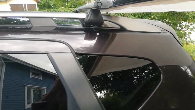 Установка навеса на багажник автомобиля