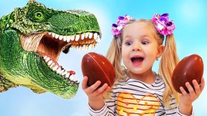 Bad Baby STEALS Dinosaur Eggs Johny Johny Yes Papa Baby Songs Nursery Rhymes for kids & learn colors