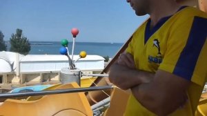 Анапа Аквапарк ЗОЛОТОЙ ПЛЯЖ с Лысоманом. #5 УДАВ Водные горки аттракционы отдых. Аквапарки России