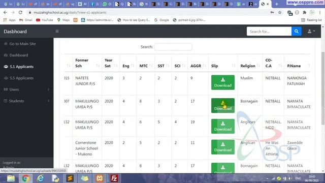 Complete PHP system step by step. (Muzza High School)