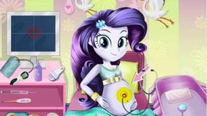 Девушки Эквестрии: Рарити Рожает Малыша.Волшебное рождение поняши.