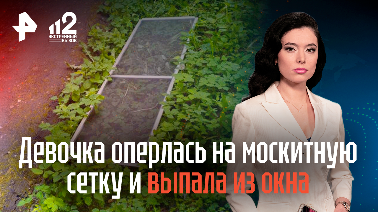 Девочка оперлась на москитную сетку и выпала из окна
