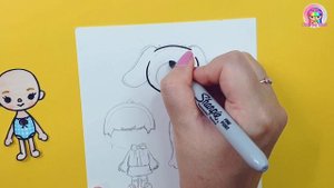 How to draw?Cinnamoroll? themed Toca Boca Girl DIY  Paper Crafts