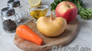 Салат из репы с морковью и яблоком