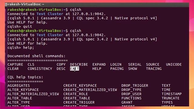 Cassandra  Tutorial#12 CQL Commands in 5 min - Apache cassandra CLI