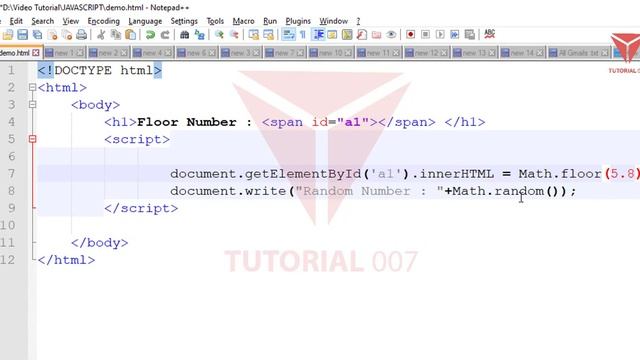 Math.Floor() function in JavaScript | Floor() function in JS | JavaScript Tutorial | Part - 46