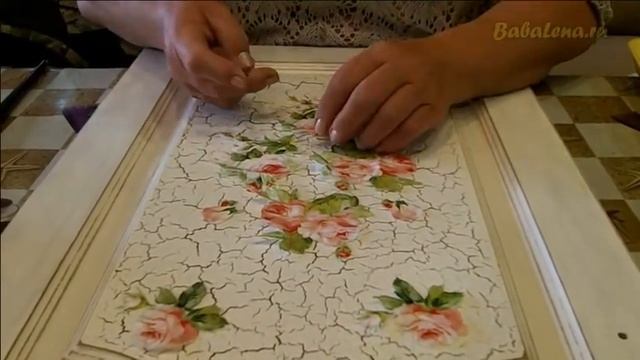 Декупаж мебели из ламинированной ДСП. Шаг 2. Часть 1. смотреть онлайн