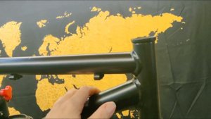 Покраска велосипедной алюминиевой рамы порошковой краской/ Черный матовый цвет получился идеально