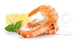 Креветки в помидорах с лимоном