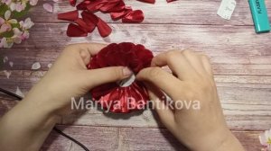 Большой цветок к костюму цыганочка Кармен #канзаши #канзашимастеркласс #бантикиканзаши #канзашимк