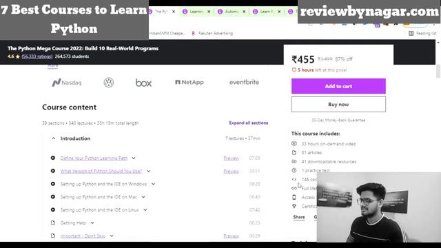 7 [Best] Udemy Python Courses online for beginners under 500